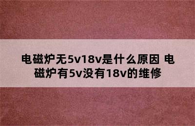 电磁炉无5v18v是什么原因 电磁炉有5v没有18v的维修